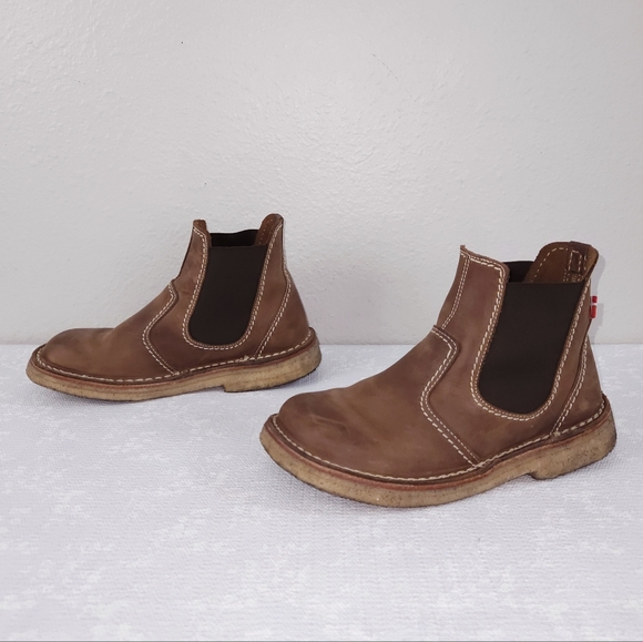 DUCKFEET Roskilde Chelsea Ankle Boots EU 39 Brown Leather Booties - Picture 2 of 9